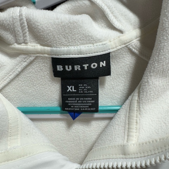 Burton White Zip-Up Hoodie - Picture 3 of 5
